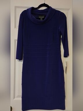 Frank Lyman Design Midi Cowl Neck Dress